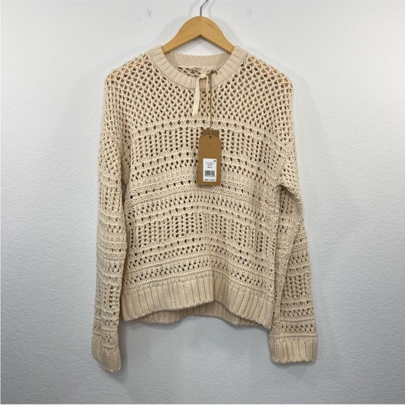 Faherty NWT Women's Whitecap Sweater Cream size Small - Picture 3 of 8